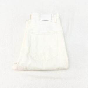 Denim Forum Aritzia The Joni High Rise Loose White Denim Jeans Size 26 x 29L